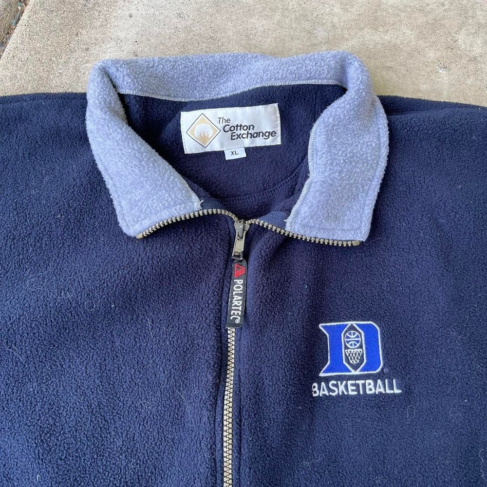 1990s Duke University Basketball Fleece Zip Up size XL
